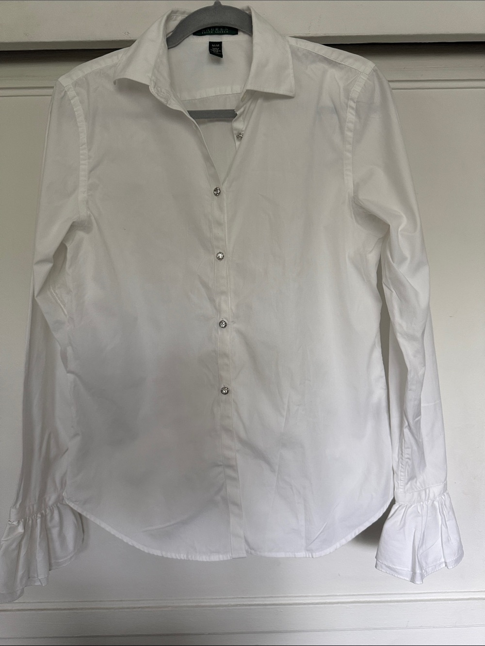 Ralph Lauren White Cotton Button-Down Shirt